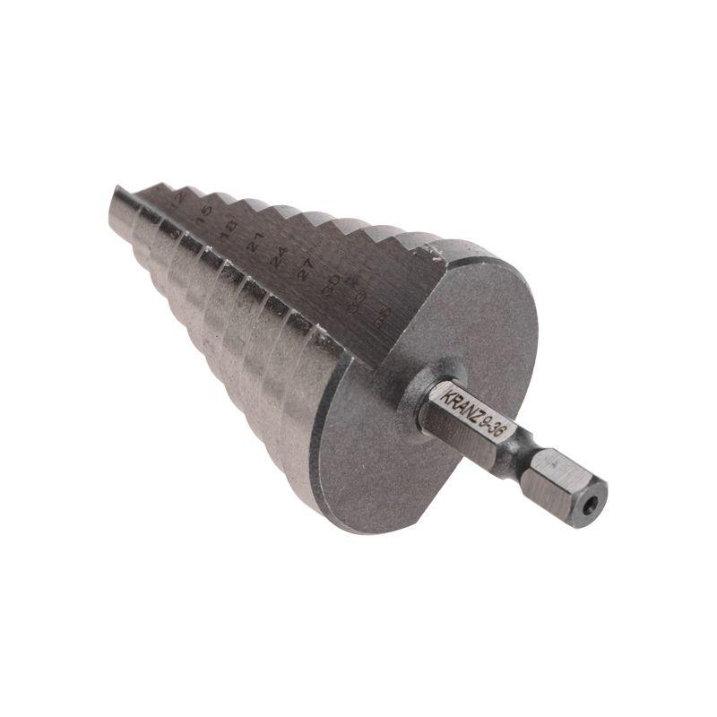 Сверло по металлу ступенчатое 9.0-36.0мм Kranz KR-12-6604
