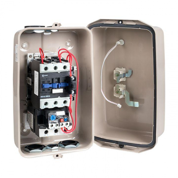 Пускатель магнитный КМЭ 65А 400В с РТЭ и индикатором PROxima в корп. IP65 EKF ctrp-r-65-400v-led